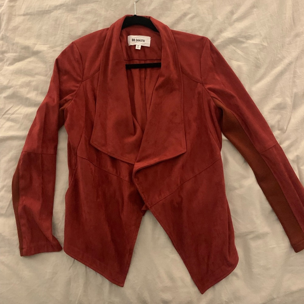 BB Dakota Faux Suede Drape Jacket